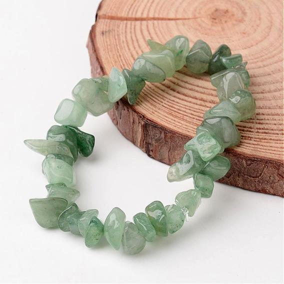 Puce aventurine bracelets verts naturels perles extensibles
