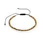 Bracelets de perles de verre tressés ajustables, avec fil de nylon et perles d'espacement en acier inoxydable 304