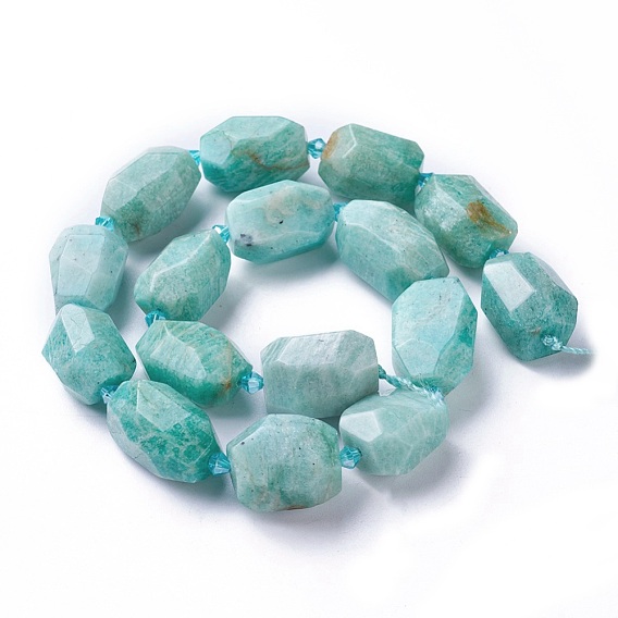 Natural Amazonite Beads Strands, Faceted, Polygon