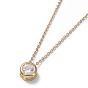 Brass Micro Pave Cubic Zirconia Pendant Necklaces, with Brass Cable Chains and Lobster Claw Clasps, Packing Box