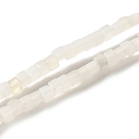 Natural White Jade Beads Strands, Cube