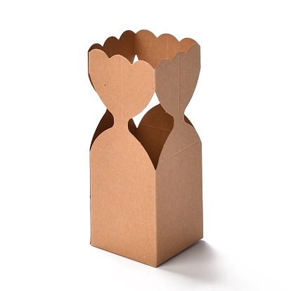 Бумажные коробки конфет, коробка подарка свадьбы, с упаковочной нитью и картой, прямоугольная форма вазы