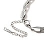 304 bracelet en chaîne à chevrons imbriqués en acier inoxydable pour hommes femmes