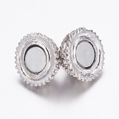 Cierres magnéticos de aleación de diamantes de imitación con bucles, rondo
