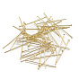 Brass Flat Head Pins, Real 18K Gold Plated
