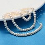 Grade A Natural Cultured Freshwater Pearl Beads Strands, Polished, Rondelle