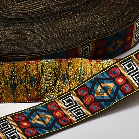 Rubans de polyester, avec motif losange, ruban jacquard