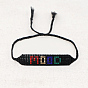 Браслет с плетеными звеньями, регулируемый браслет дружбы с надписью «Настроение» для женщин