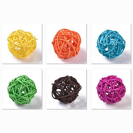 Gorgecraft Wicker Rattan Balls, Decorative Orbs Vase Fillers, for Craft, Party, Valentine's Day, Wedding Table Decoration