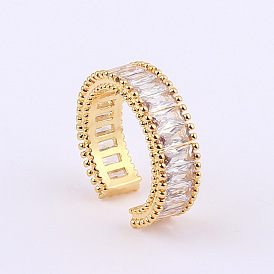 Роскошное винтажное открытое кольцо со стразами для женщин, минималистичный и уникальный дизайн