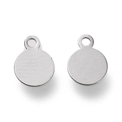 304 Stainless Steel Charms, Stamping Blank Tag, Laser Cut, Flat Round