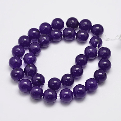 Natural Malaysia Jade Bead Strands, Round, Dyed