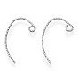 Brass Earring Hooks, with Horizontal Loop, Nickel Free