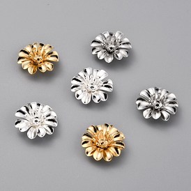 Brass Bead Caps, Multi-Petal Flower