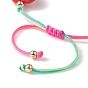 Браслеты из плетеных бусин в форме сердца из смолы со сглазом, регулируемый браслет для женщин