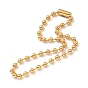 Placage sous vide 304 ensemble collier et bracelet en chaîne à billes en acier inoxydable, ensemble de bijoux avec fermoir à chaîne boule pour femme