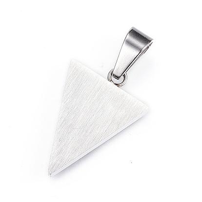304 Stainless Steel Pendants, Triangle, with Natural Howlite, Dyed