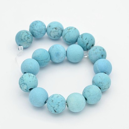 Dyed & Heated Natural Magnesite Round Beads Strands