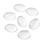 Transparent Glass Cabochons,, Clear Glass Oval Cabochon for Cameo Photo Pendant Craft Jewelry Making