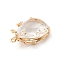 Laiton avec pendentifs en verre k9, charmes de larme d'or