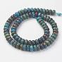 Natural Chrysocolla Beads Strands, Dyed & Heated, Rondelle