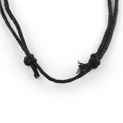 Waxed Cotton Cord Necklace Making, Adjustable Length