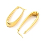 Овальные серьги-кольца из латуни с покрытием стойки, долговечный, без свинца и без кадмия