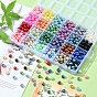 792Pcs 24 Style ABS Plastic & Acrylic Imitation Pearl Beads, Dyed, Round