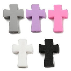 Cross Silicone Focal Beads, Chewing Beads For Teethers, DIY Nursing Necklaces Making