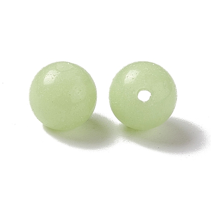 Luminous Candy Color Glass Bead, Glow in the Dark,  Round