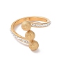 Тройное круглое кольцо на палец с кристаллами и стразами, 304 женские украшения из нержавеющей стали
