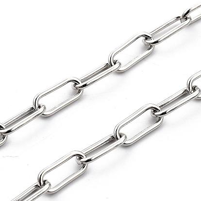 Collares de cadena de clip de hierro, con 304 cadenas de eslabones de corazón de acero inoxidable y cierres de pinza de langosta