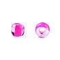 Perles de rocaille en verre, les couleurs de l'intérieur transparentes, trou rond, ronde
