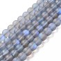 Synthetic Moonstone Beads Strands, Frosted, Round