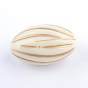 Oval Plating Acrylic Beads, Golden Metal Enlaced, 14.5x9mm, Hole: 1.5mm, about 757pcs/500g