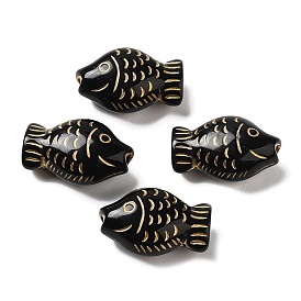 Opaque Acrylic Beads, Fish