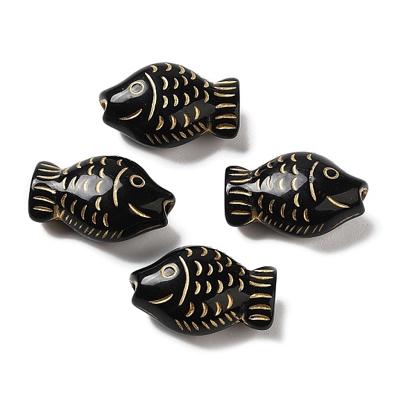 Perles acryliques opaques, poisson