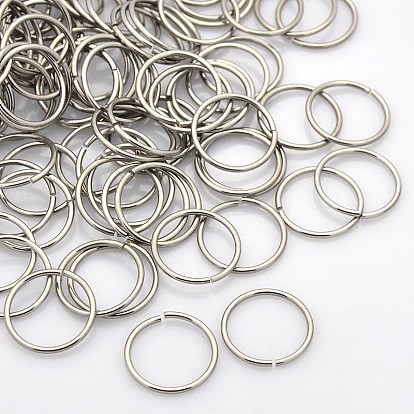 Ring 304 Stainless Steel Open Jump Rings, 16x1.2mm, Hole: 14mm