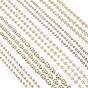 PandaHall Elite 5 Cards 5 Style Plastic & Resin Chains, Wedding Dress Decorative Chains, Mixed Shape