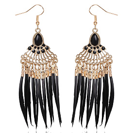 Stylish Feather Statement Earrings for Eco-Friendly Fashionistas