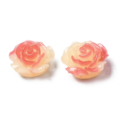 Непрозрачные шарики cmолы, двухцветный цветок розы