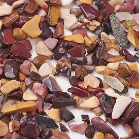 Perles de pierres de sang naturelles, perles de pierre d'héliotrope, pas de trous / non percés, puce