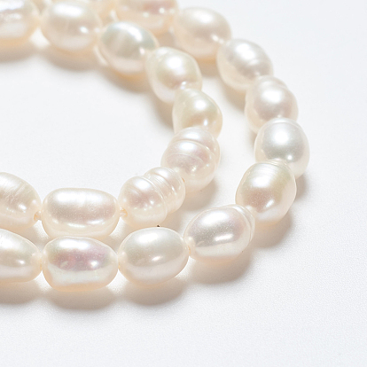 Natural Cultured Freshwater Pearl Strands, Idea for Mother's Day Gift, Rice Beads
