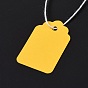 Paper Tags, with Cotton Wire, Blank Price Tag, Rectangle