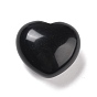 Piedra natural del amor del corazón de obsidiana, piedra de palma de bolsillo para el equilibrio de reiki