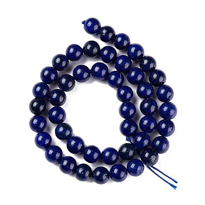 Lapis lazuli naturelles perles rondes brins, teint