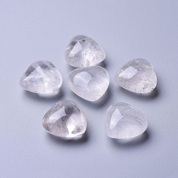Натуральный кристалл кварца сердце любовь камень, карманный пальмовый камень для балансировки рейки