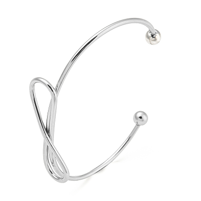 304 Stainless Steel Cuff Bangles, Infinite Wire Wrap Bangle