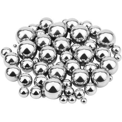 304 billes d'acier inoxydable, perles non percées / sans trou, ronde