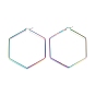 304 Stainless Steel Geometric Angular Hoop Earrings, Hypoallergenic Earrings, Hexagon
